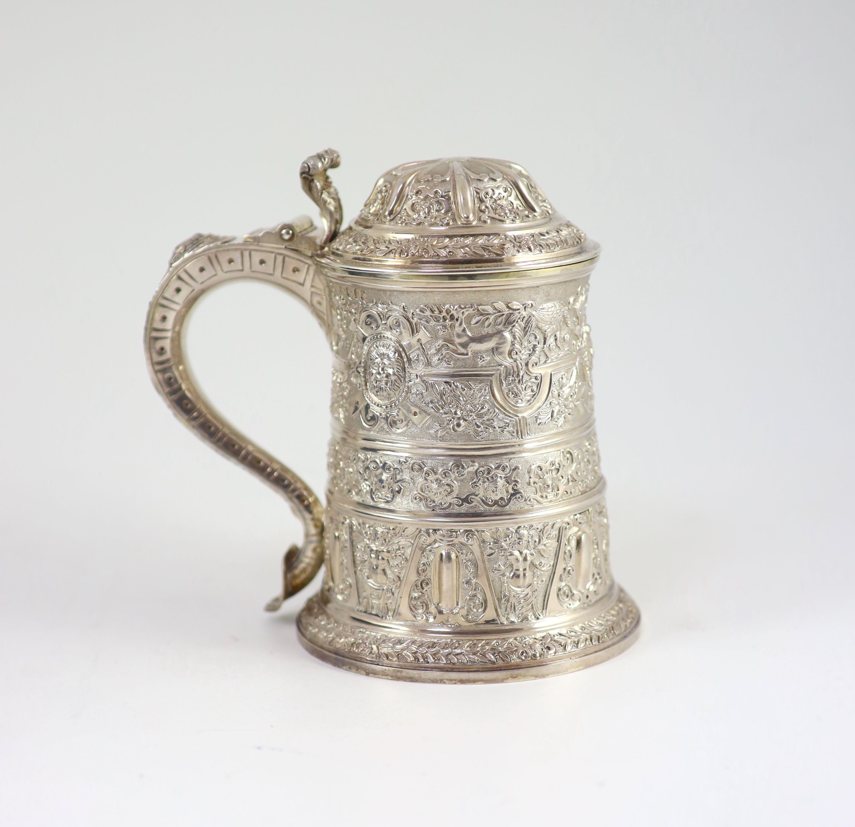 A good Victorian silver tankard, by John Samuel Hunt, (Hunt & Roskell, late Storr & Mortimer)